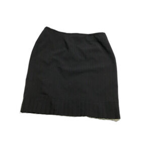 K. C. Spencer Black Blue Stripe Pleated Pencil Skirt Size 18